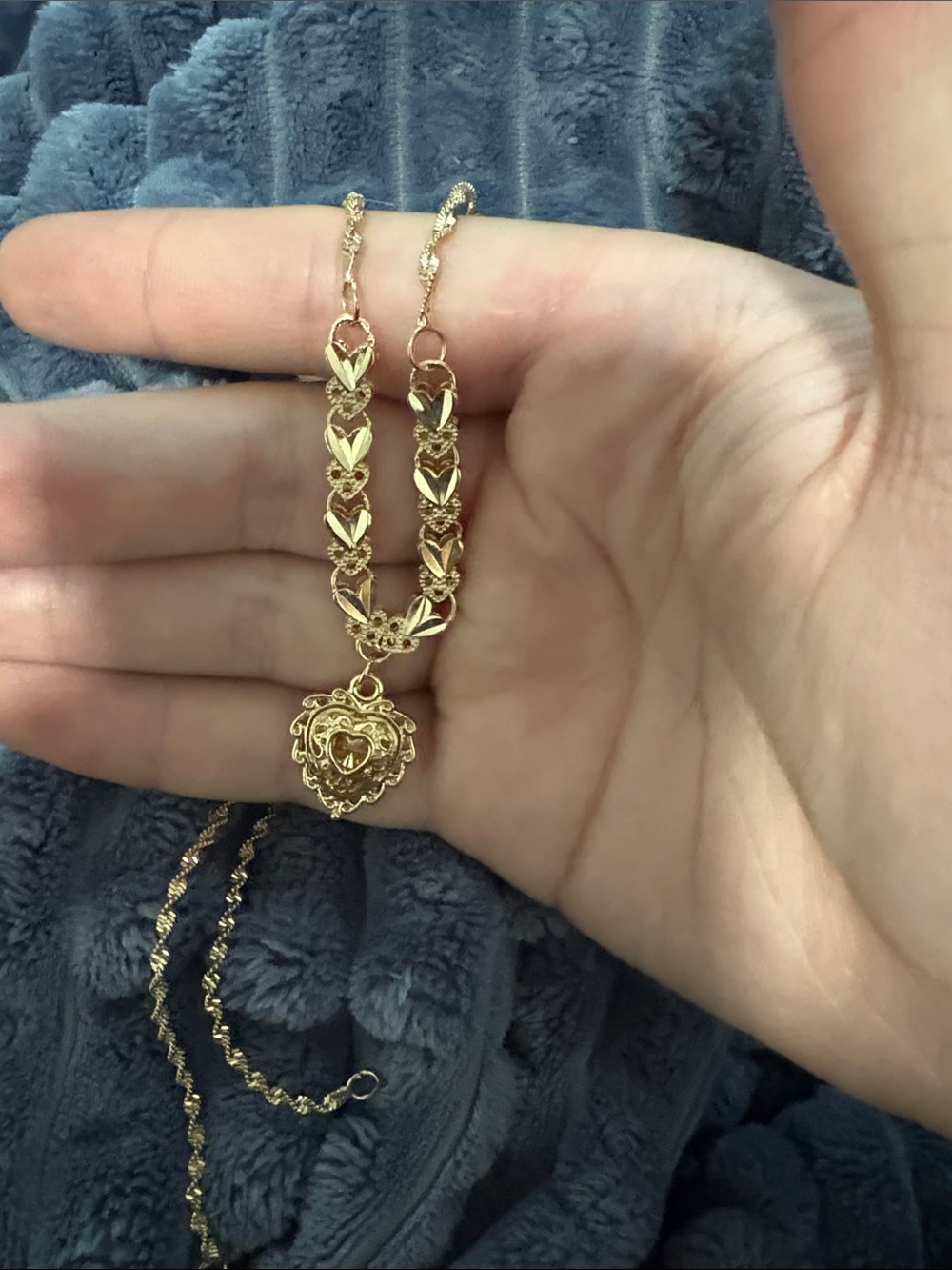 Elegant Gold Heart Pendant Necklace - Women's Jewelry